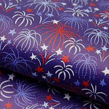 Load image into Gallery viewer, firework usa fourth of july independence day printed faux leather
