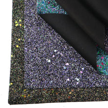 Load image into Gallery viewer, sequins paillette spangles fine glitter big small sequins mixed multicolor printed fine glitter sequins faux leather
