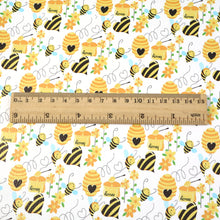 Load image into Gallery viewer, bee flower floral printed faux leather
