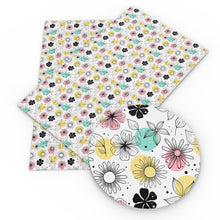Load image into Gallery viewer, flower floral dots spot round oval printed faux leather
