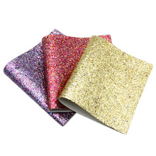 Load image into Gallery viewer, multicolor chunky glitter big small sequins mixed faux leather
