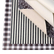 Load image into Gallery viewer, plaid grid stripe printed faux leather set（6piece/set）
