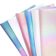 Load image into Gallery viewer, magic color iridescent printed faux leather set（6piece/set）
