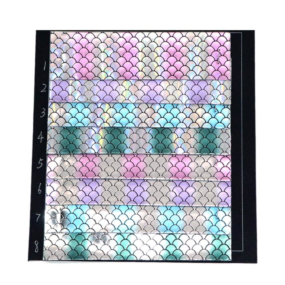 fish scales mermaid scales glossy holographic laser printed glossy fish scales faux leather