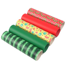 Load image into Gallery viewer, fruit watermelon printed faux leather set（5pieces/set）
