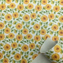 Load image into Gallery viewer, sunflower leaf leaves tree flower floral printed faux leather

