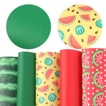 Load image into Gallery viewer, fruit watermelon printed faux leather set（5pieces/set）

