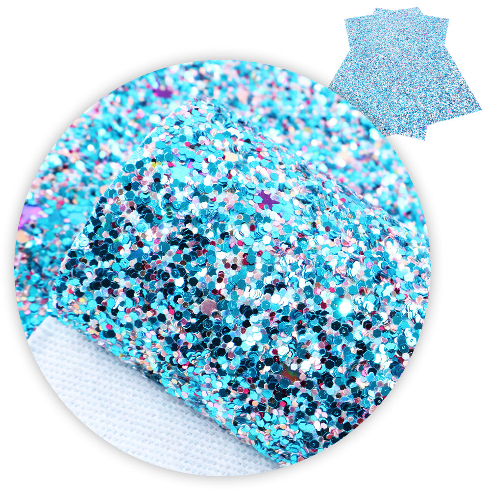 big small sequins mixed chunky glitter faux leather
