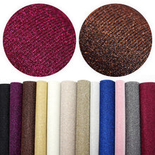 Load image into Gallery viewer, plain color solid color fine glitter bump texture stripe faux leather
