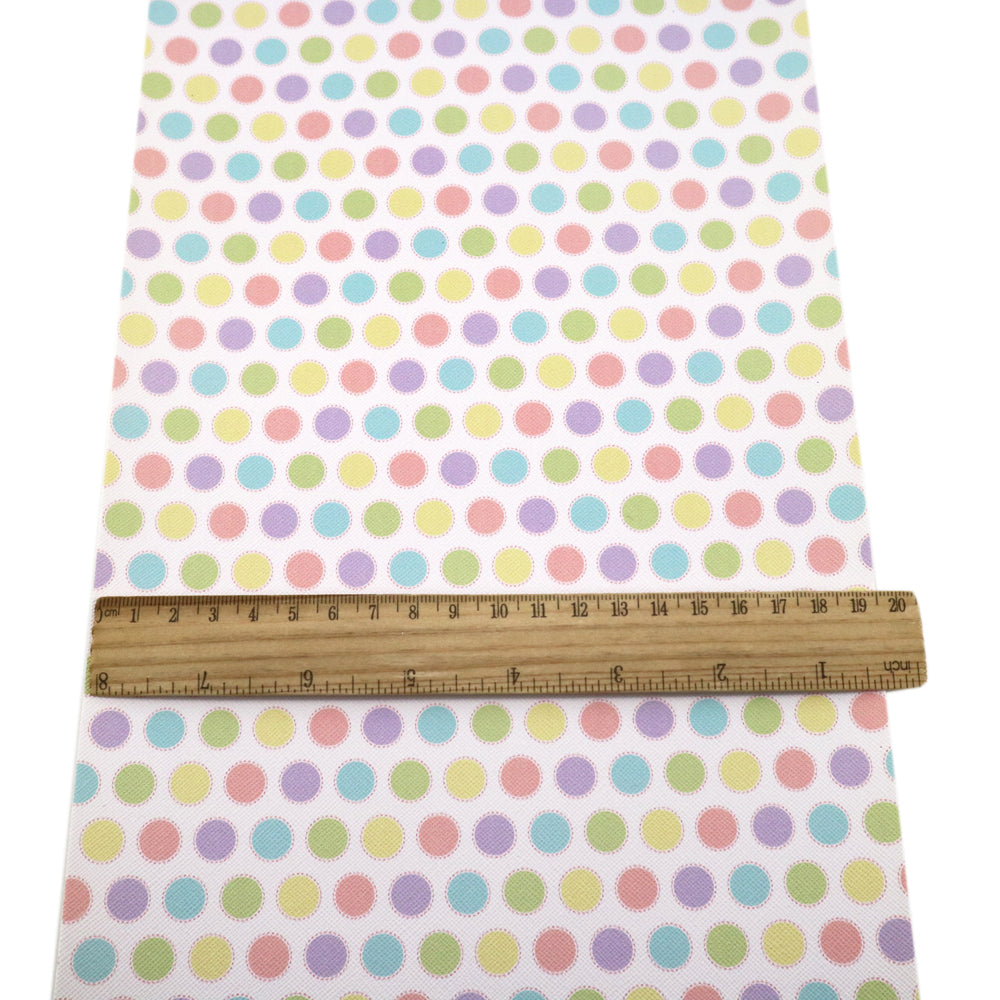 dots spot easter bunny printed faux leather