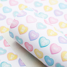 Load image into Gallery viewer, heart love valentines day xoxo printed faux leather
