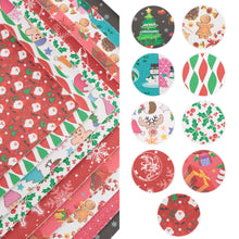 Load image into Gallery viewer, christmas gingerbread man plant printed faux leather set（9pieces/set）
