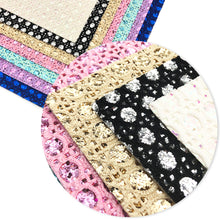 Load image into Gallery viewer, dots spot chunky glitter printed faux leather glitter
