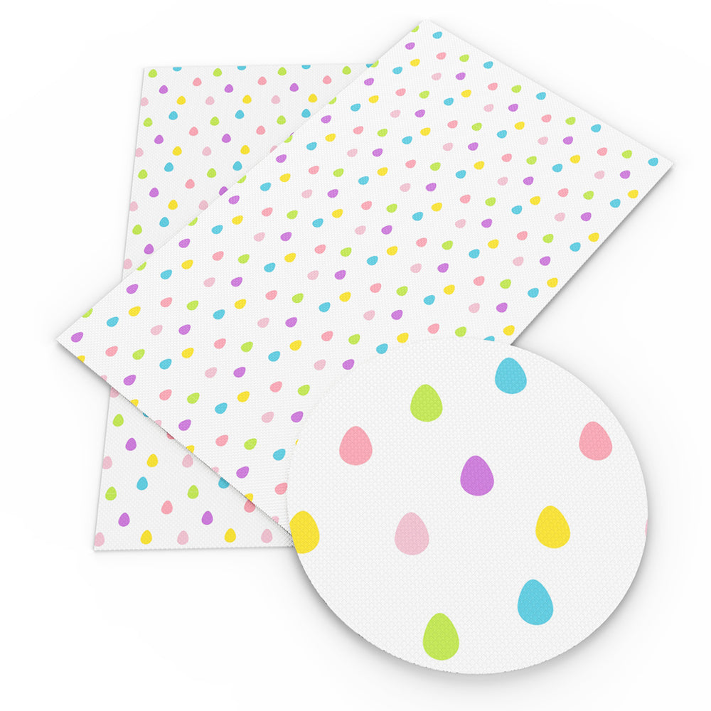 dots spot easter bunny printed faux leather