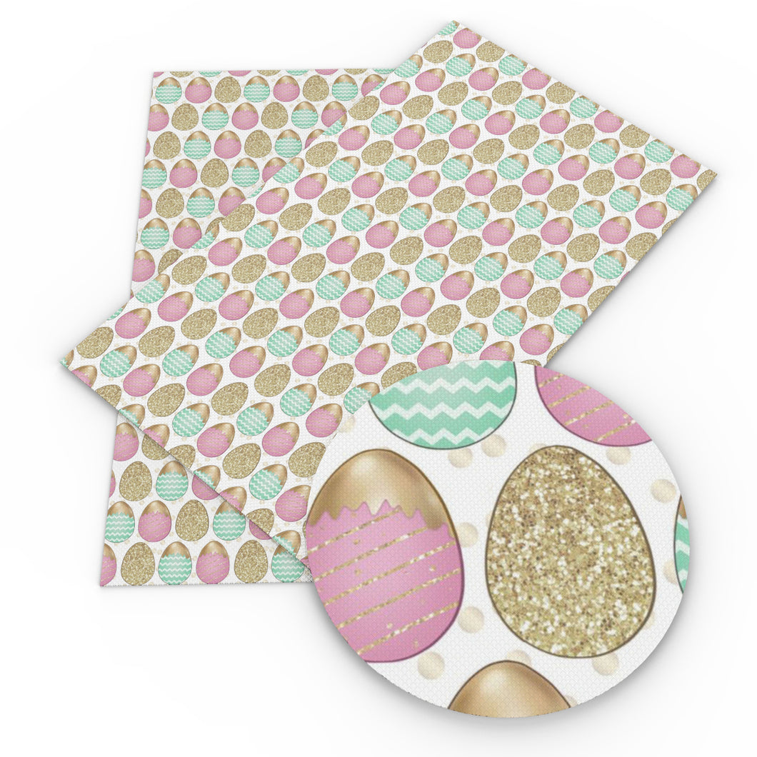 easter bunny printed faux leather