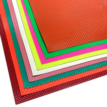Load image into Gallery viewer, weaved braided bump texture plain solid neon glossy printed bump texture weaving faux leather
