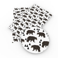 Load image into Gallery viewer, polar bear printed faux leather
