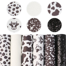 Load image into Gallery viewer, cow printed faux leather set（6pcs/set）
