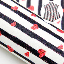 Load image into Gallery viewer, paint splatter heart love stripe printed faux leather
