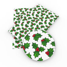 Load image into Gallery viewer, christmas tree leaf leaves tree christmas day printed faux leather
