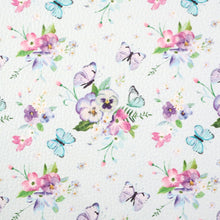Load image into Gallery viewer, flower floral butterfly printed faux leather
