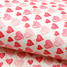 Load image into Gallery viewer, valentines day heart love dots spot printed faux leather
