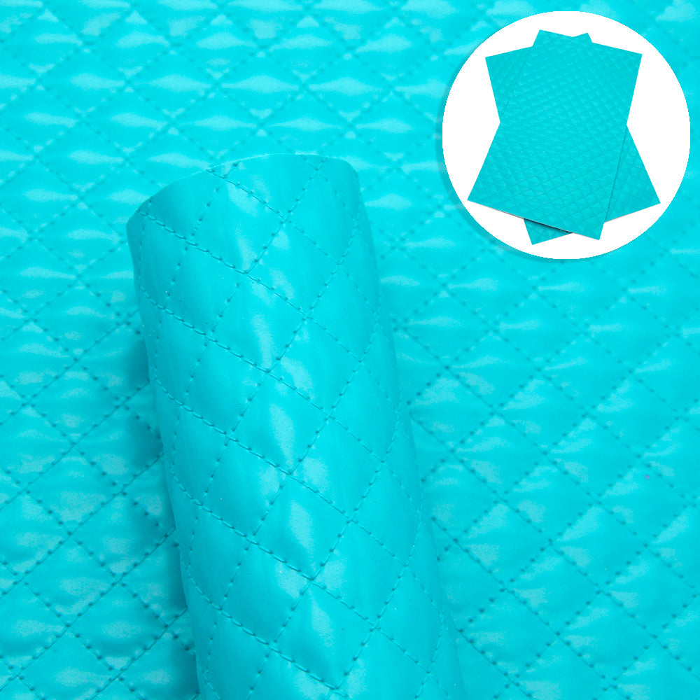 rhombus glossy bump texture printed diamond lattice faux leather