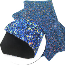 Load image into Gallery viewer, glitter pvc chunky glitter sequins paillette spangles big small sequins mixed plain color solid color glossy printed glitter fabric
