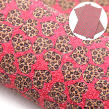 Load image into Gallery viewer, valentines day heart love leopard cheetah printed faux leather
