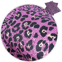 Load image into Gallery viewer, leopard cheetah printed glitter faux leather
