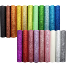 Load image into Gallery viewer, plain solid printed fine glitter faux leather set（20piece/set）

