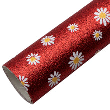 Load image into Gallery viewer, fine glitter fine glitter ink daisy faux leather
