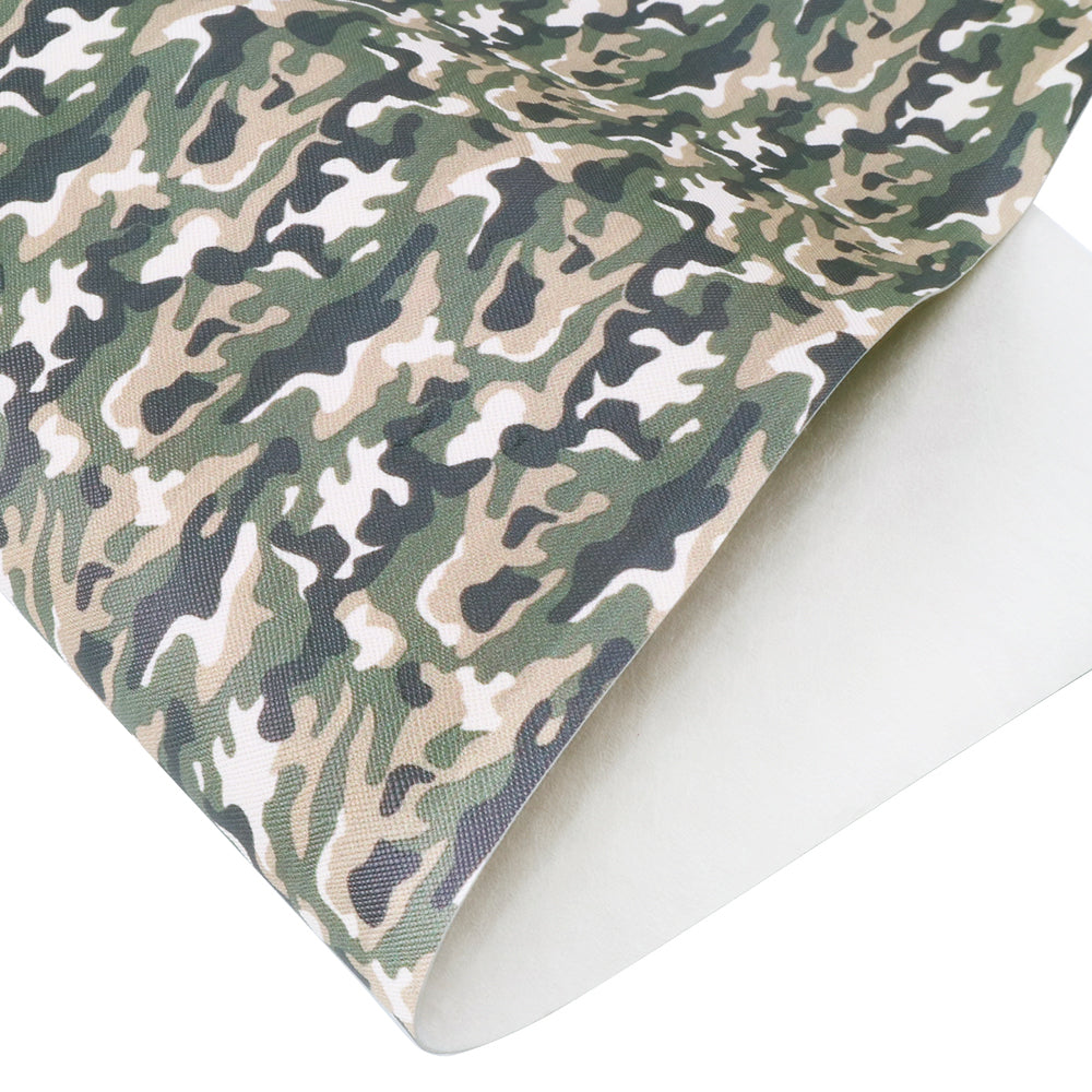 camouflage camo printed faux leather