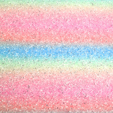 Load image into Gallery viewer, rainbow color chunky glitter printed glitter faux leather
