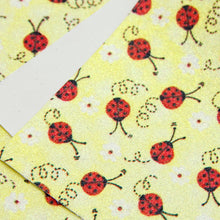 Load image into Gallery viewer, ladybug flower floral printed faux leather
