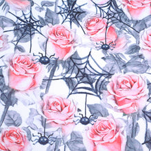 Load image into Gallery viewer, flower floral spider spider web printed faux leather
