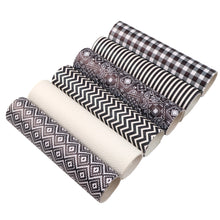 Load image into Gallery viewer, plaid grid stripe printed faux leather set（6piece/set）
