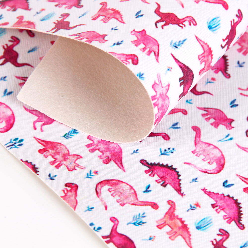 dinosaurs dino printed faux leather