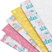 Load image into Gallery viewer, sister letters alphabet printed faux leather set（6piece/set）
