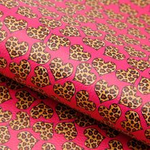Load image into Gallery viewer, valentines day heart love leopard cheetah printed faux leather
