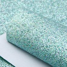 Load image into Gallery viewer, fine glitter multicolor plain color solid color printed glitter faux leather

