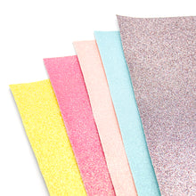 Load image into Gallery viewer, fine glitter plain color solid color printed fine glitter faux leather
