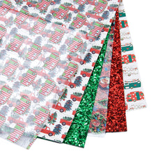 Load image into Gallery viewer, christmas snowman printed faux leather set（6piece/set）
