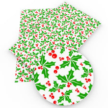 Load image into Gallery viewer, christmas day leaf leaves tree printed faux leather
