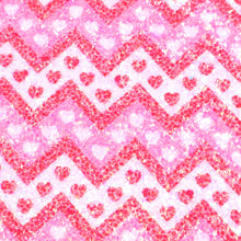 Load image into Gallery viewer, chevron zig zags heart love printed faux leather
