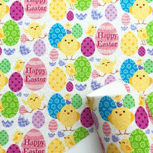 Load image into Gallery viewer, easter bunny printed faux leather

