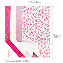 Load image into Gallery viewer, breast cancer awareness printed faux leather （6pcs/set）

