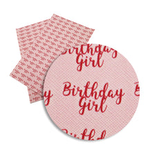 Load image into Gallery viewer, letters alphabet happy birthday printed faux leather
