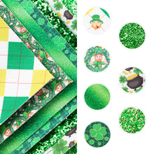 Load image into Gallery viewer, clover shamrock st patricks printed faux leather set（7pcs/set）
