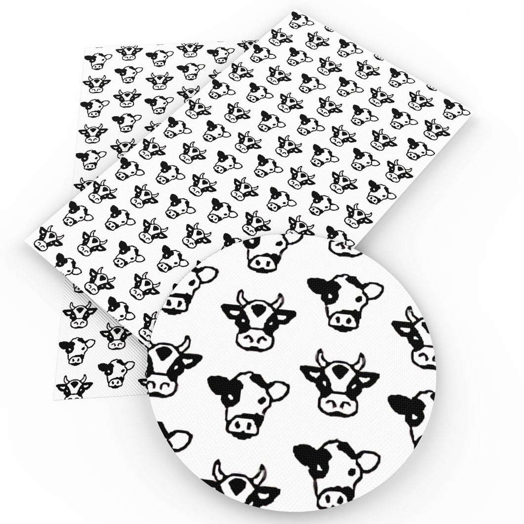 cow printed faux leather